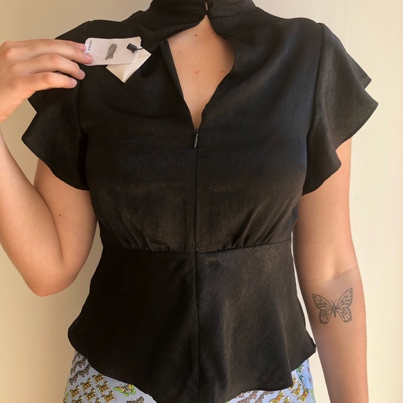 Naked Zebra Black Blouse Top - Picture 2 of 4